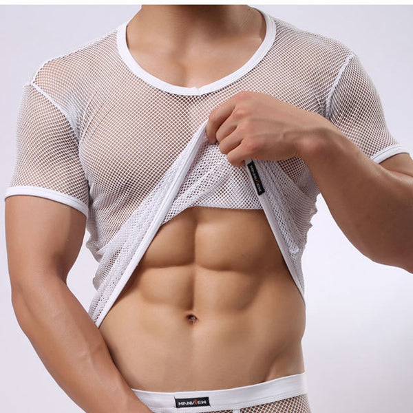 Playera Manga Corta de Malla para Hombre