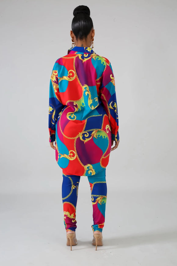 Traje Dos Piezas con Estampado Digital