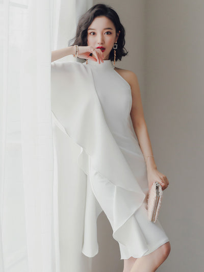 Vestido Corto Blanco para Fiesta y Eventos Especiales