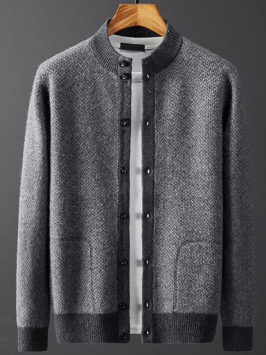 Suéter de Cachemira Holgado para Hombre - Talla Grande Reforzada - Image 2