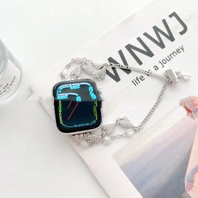 Pulsera de Amor con Cadena de Perlas y Cierre Metálico - Image 2
