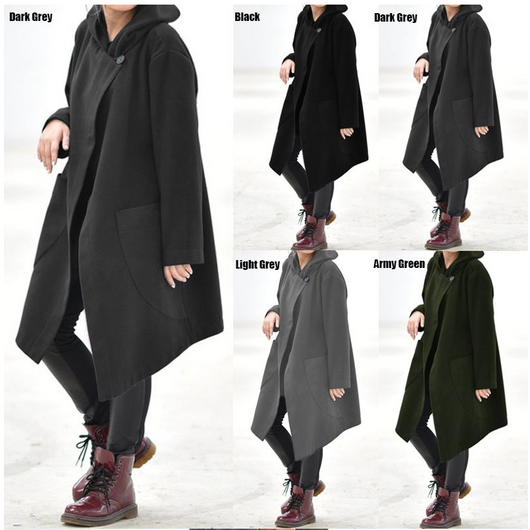 Sudadera Polar Suelta Larga con Protección al Viento para Mujer