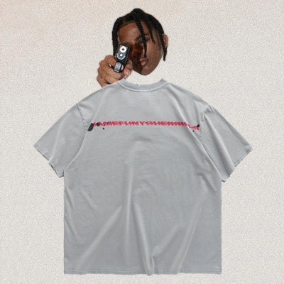 Playera Suelta Estampado Mariposas para Parejas - Image 3