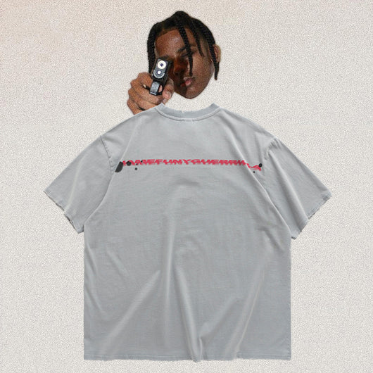 Playera Suelta Estampado Mariposas para Parejas - Image 3