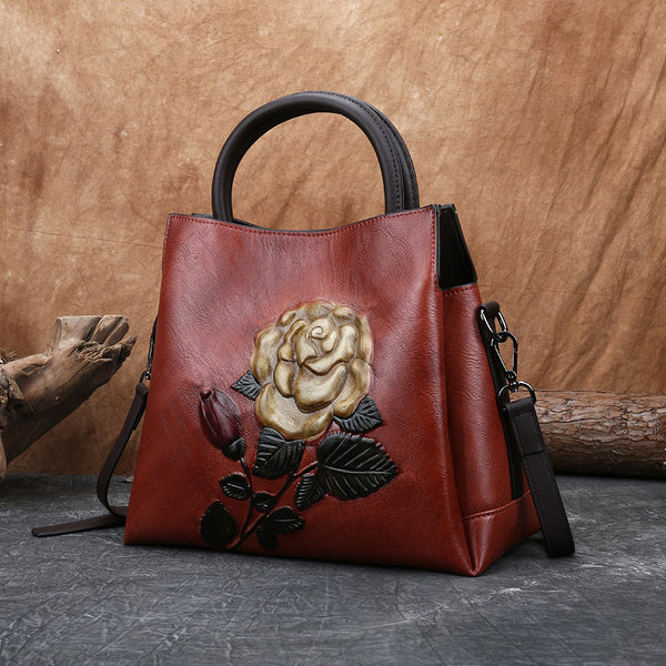 Bolso de Cuero Teñido a Mano