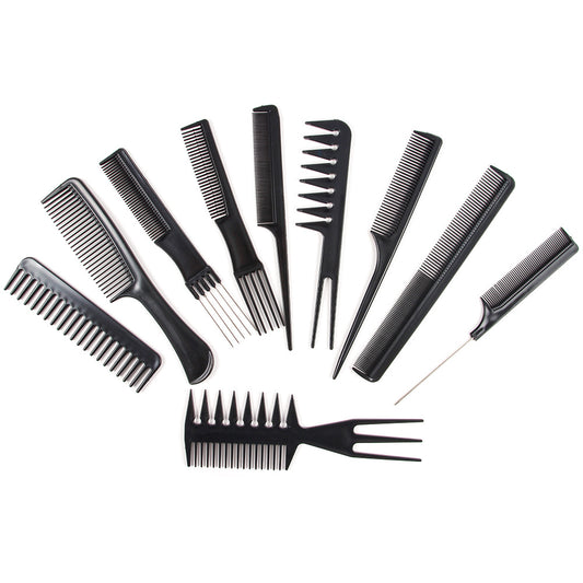 Set de 10 Peines Profesionales para Todo Tipo de Cabello