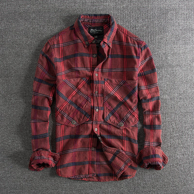 Camisa Casual de Cuadros Slim Fit para Hombre - Image 18