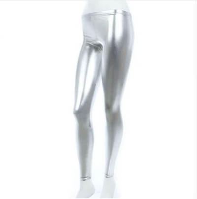 Leggins de Cuero Brillante con Textura Metálica - Estilo Punk Nightclub - Image 11