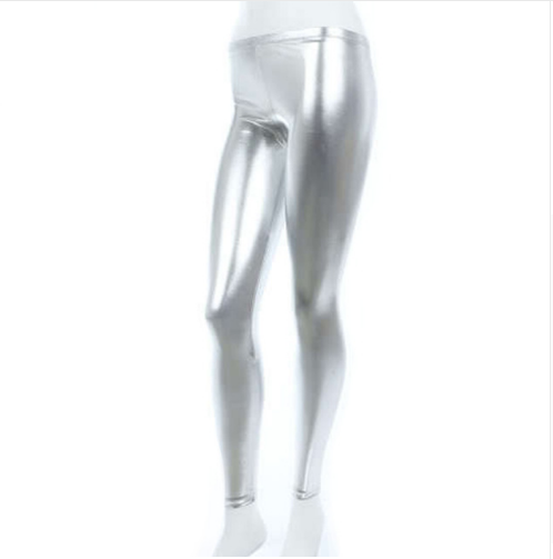 Leggins de Cuero Brillante con Textura Metálica - Estilo Punk Nightclub - Image 11
