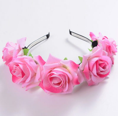 Diadema Corona de Rosas Terciopelo para Sesiones Fotográficas - Image 8