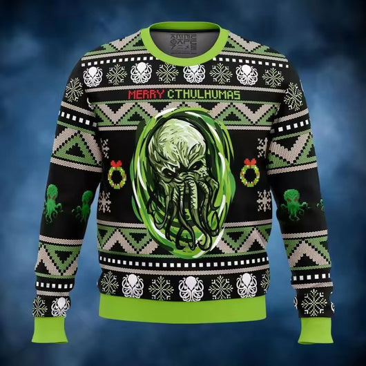 Suéter Navideño Cthulhu con Estampado Digital - Image 4