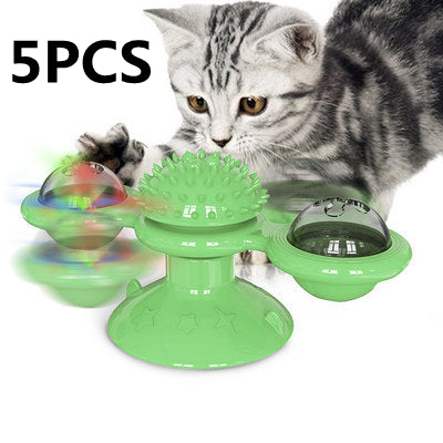 Juguete Interactivo Giratorio para Gatos - Rascador Multiusos con Limpiador Dental - Image 14