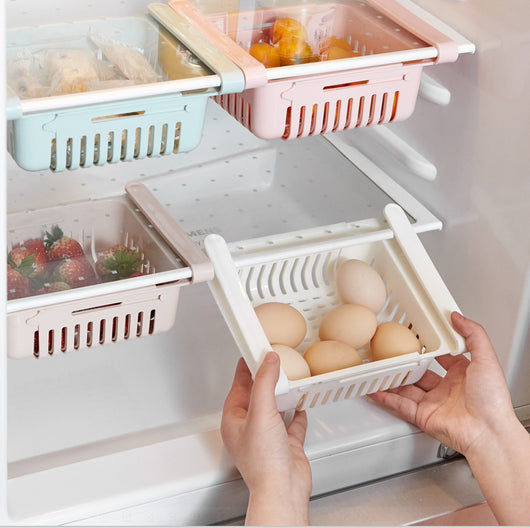 Cesta Organizadora de Refrigerador Extensible Multiuso para Cocina
