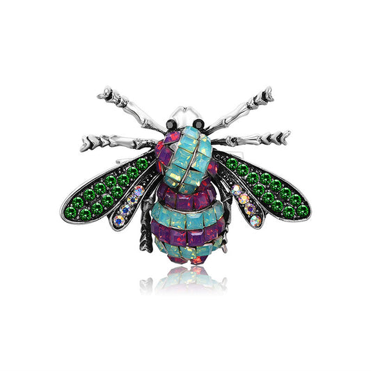 Broche de Cristal Incrustado con Insectos - Accesorio de Moda Personalizado - Image 2