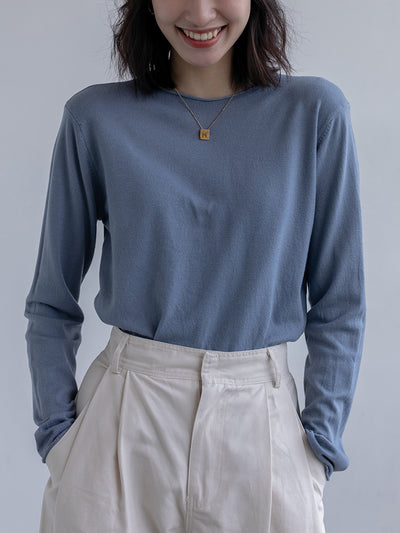 Blusa Ajustada de Cuello Alto en Punto - Image 35