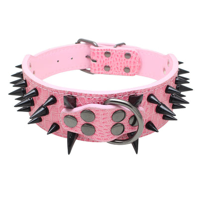 Collar de Cuero para Perro Grande con Púas Negras - Image 11