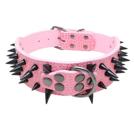 Collar de Cuero para Perro Grande con Púas Negras - Image 11