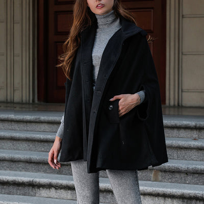 Poncho Abrigo de Lana - Capa Corta Elegante - Image 5