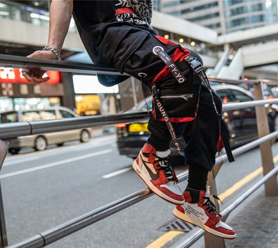 Pantalones Harem Hip Hop con Cintas Laterales - Image 3