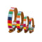 Designer Leather Dog Collar - Sizes S, M, L with Rainbow
