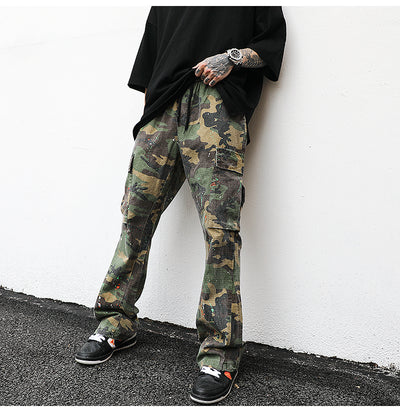 Pantalones Cargo Vintage con Estampado Salpicado - Image 3