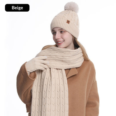 Set de Protección Invernal para Equitación: Gorro, Bufanda y Guantes Tejidos - Image 15