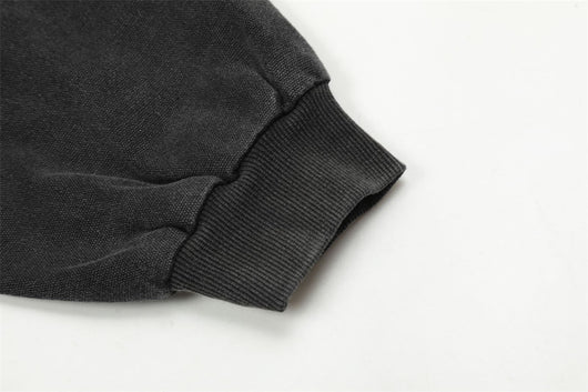 Chaqueta de Lona Retro con Cuello Solapa y Bordado de Alfabeto Americano - Image 21