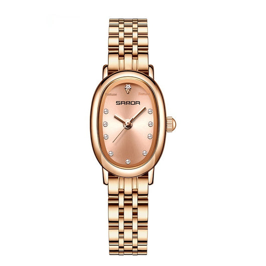 Reloj de Cuarzo para Mujer con Correa de Cuero y Acero Inoxidable Resistente al Agua - Image 2