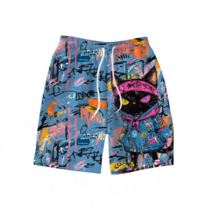 Shorts de Baño Hombre con Estampado 3D Graffiti - Image 3