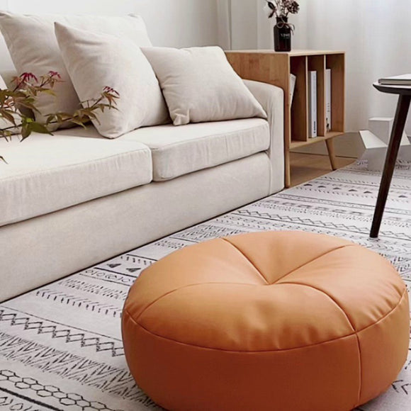 Sofá Futon Tatami de Cuero Estilo Japonés con Cojín de Piso
