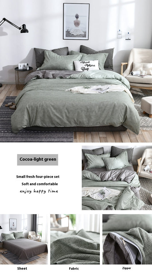 Sábanas de Algodón Puro Minimalistas para Cama - Image 30