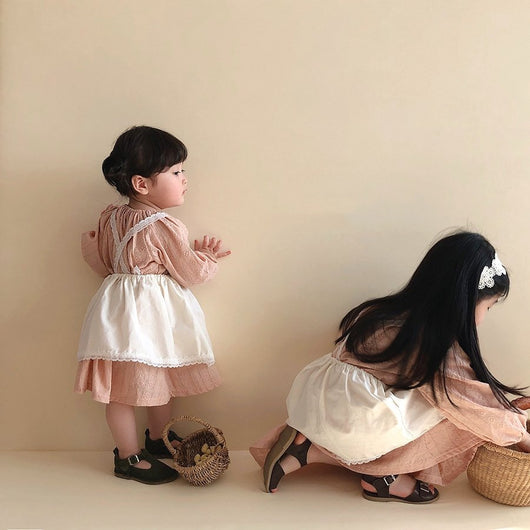 Vestido Infantil Estilo Occidental con Tirantes Bordados - Image 9