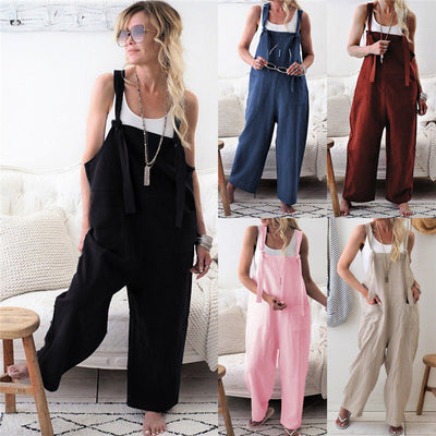 Pantalones Overol Mujer Talle Medio en Denim