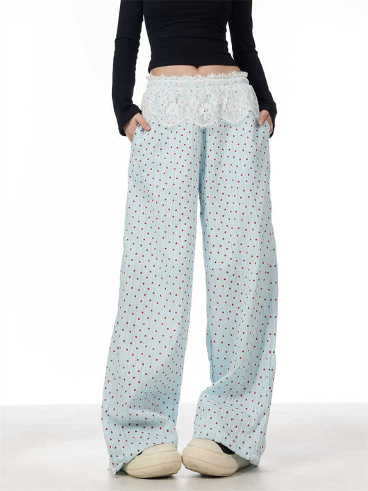 Pantalones Casuales Artesanales con Detalles de Encaje Refinado - Image 11