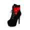 Botas Stiletto Plataforma Impermeables con Punta Redonda para Mujer