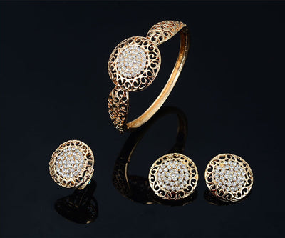 Conjunto de Joyería Completa: Collar, Aretes y Anillo 4 Piezas - Image 6