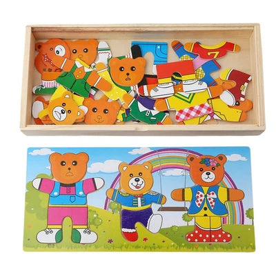 Oso de Madera para Vestir - Puzzle Educativo Infantil - Image 5