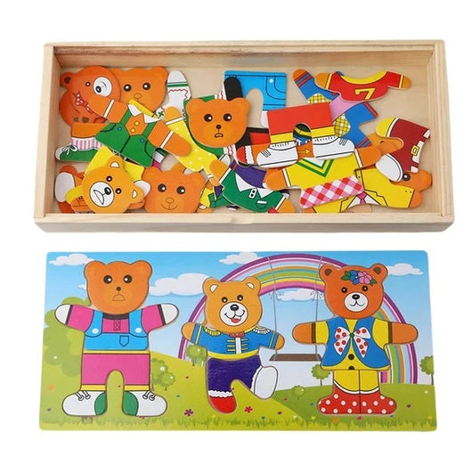 Oso de Madera para Vestir - Puzzle Educativo Infantil - Image 5