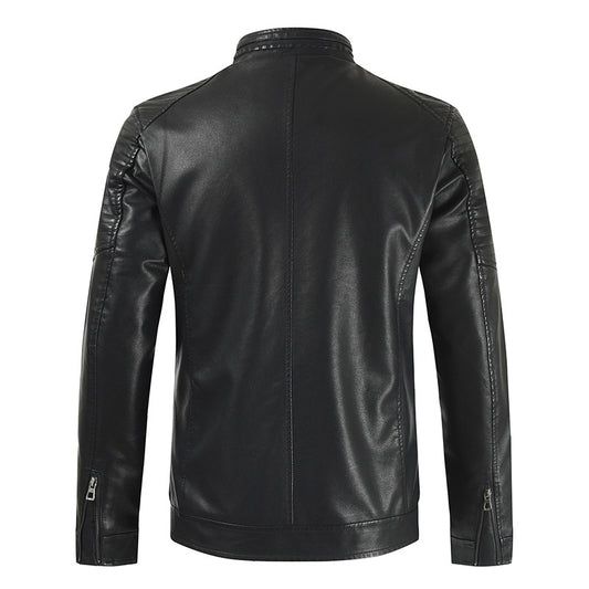 Chaqueta de Cuero Casual Joven con Cierre y Bolsillos - Image 2