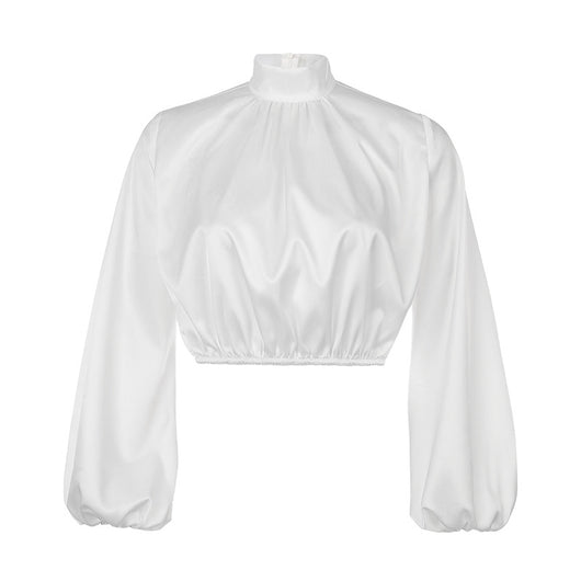 Blusa Cuello Alto con Mangas Acampanadas - Image 6