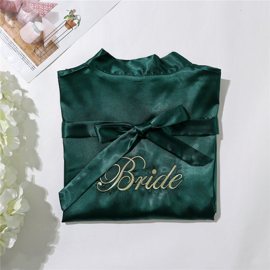 Camisón de Novia en Seda Simulada - Pijama Nupcial Elegante - Image 4