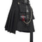 Falda Corta Hakama con Pliegues Irregulares