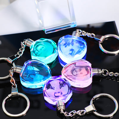Llavero de Cristal Personalizado con Foto y Luz LED - Regalo Familiar - Image 6