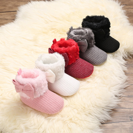 Botitas de Nieve para Bebés 0-1 Años con Diseño de Moño Tejido - Image 18