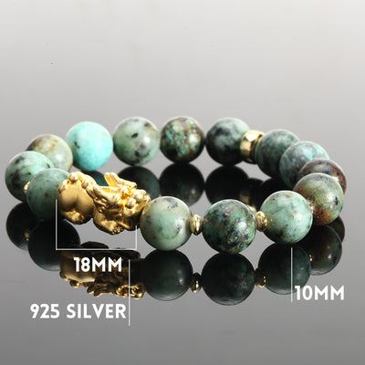 Pulsera de Valor Ojo de Tigre Amarillo 12mm con Aleación - Image 4