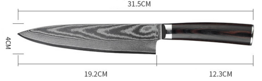 Cuchillo de Chef con Patrón Damasco en Acero - Image 5
