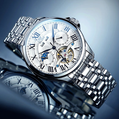 Reloj Automático Calendario Doble Elegancia Empresarial para Hombre - Image 11