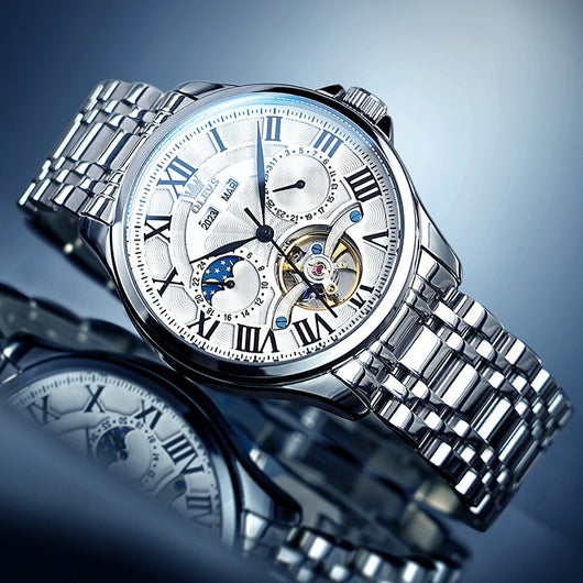 Reloj Automático Calendario Doble Elegancia Empresarial para Hombre - Image 11