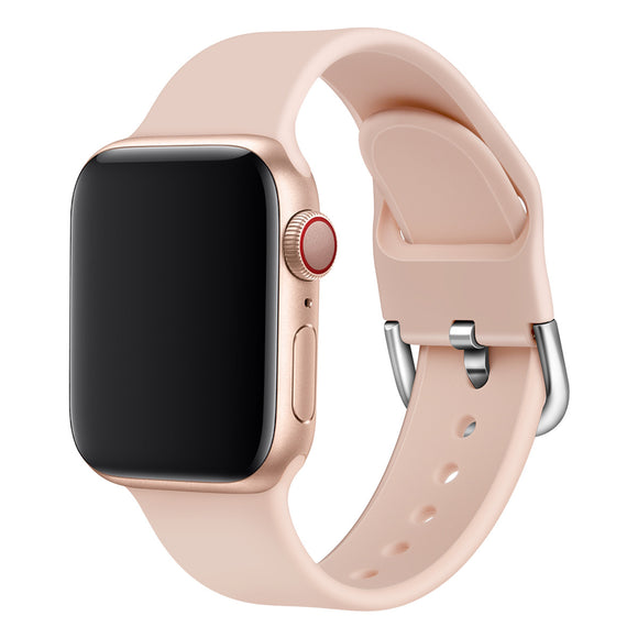 Correa de Reloj de Silicona de Color Sólido con Hebilla
