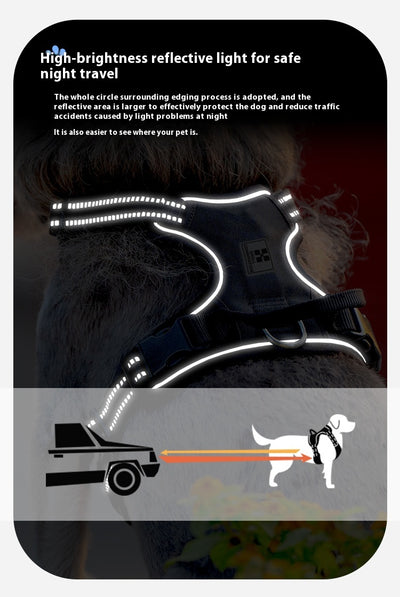 Arnés Reflectante para Perro con Correa de Seguridad Antitirón - Image 16
